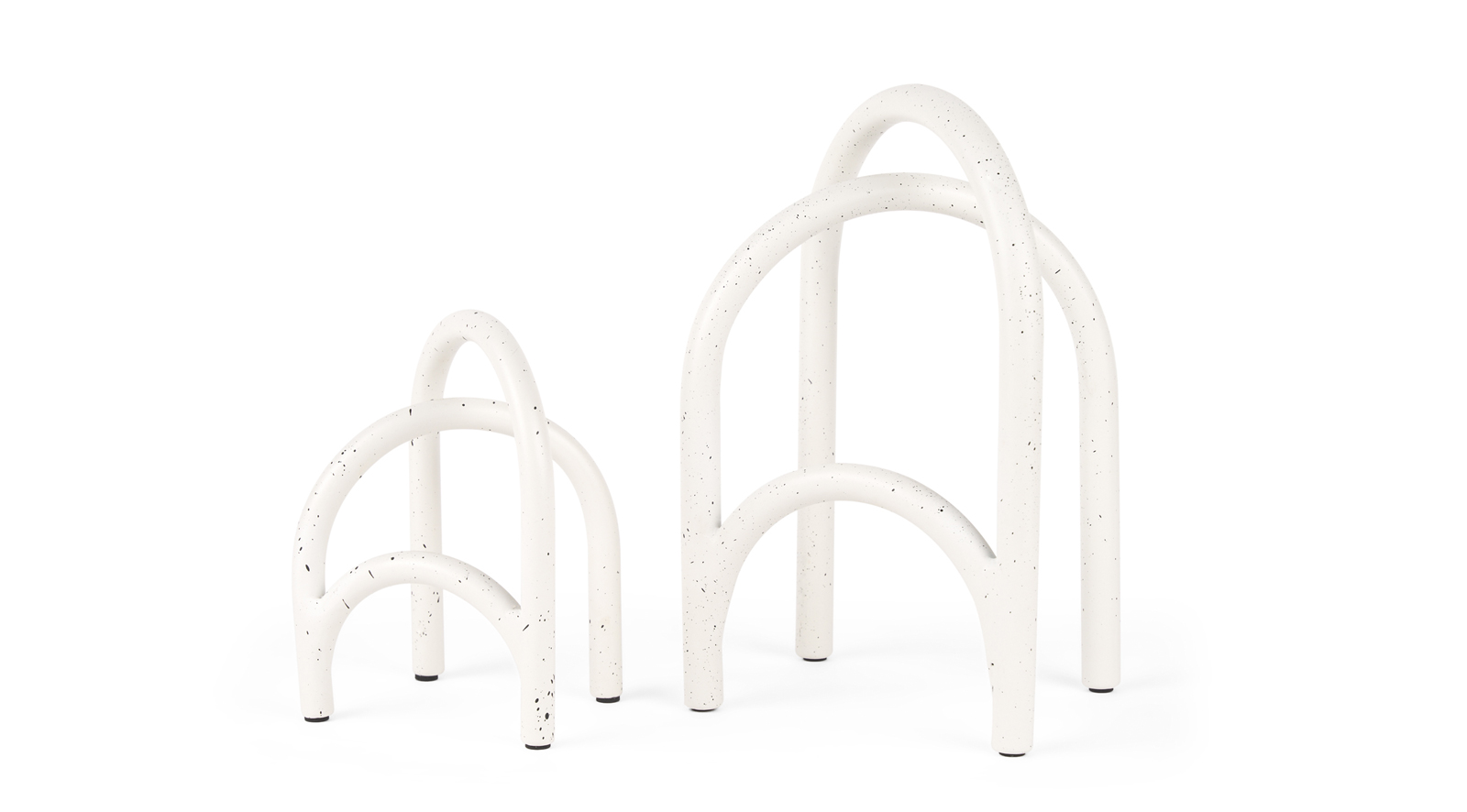 Springe Metal Arched Object White S/3
