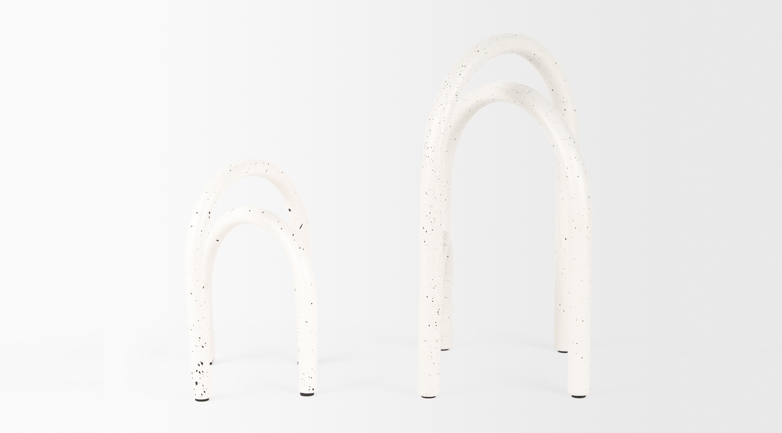 Springe Metal Arched Object White S/3 - Image 5