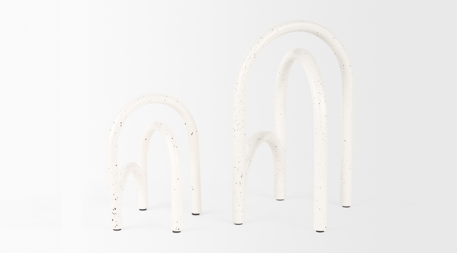 Springe Metal Arched Object White S/3 - Image 3