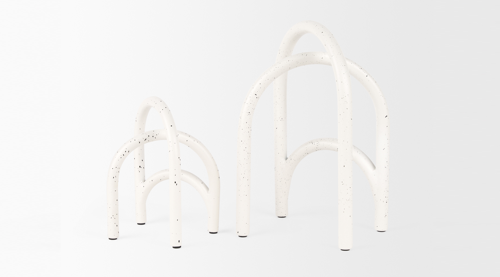 Springe Metal Arched Object White S/3 - Image 2