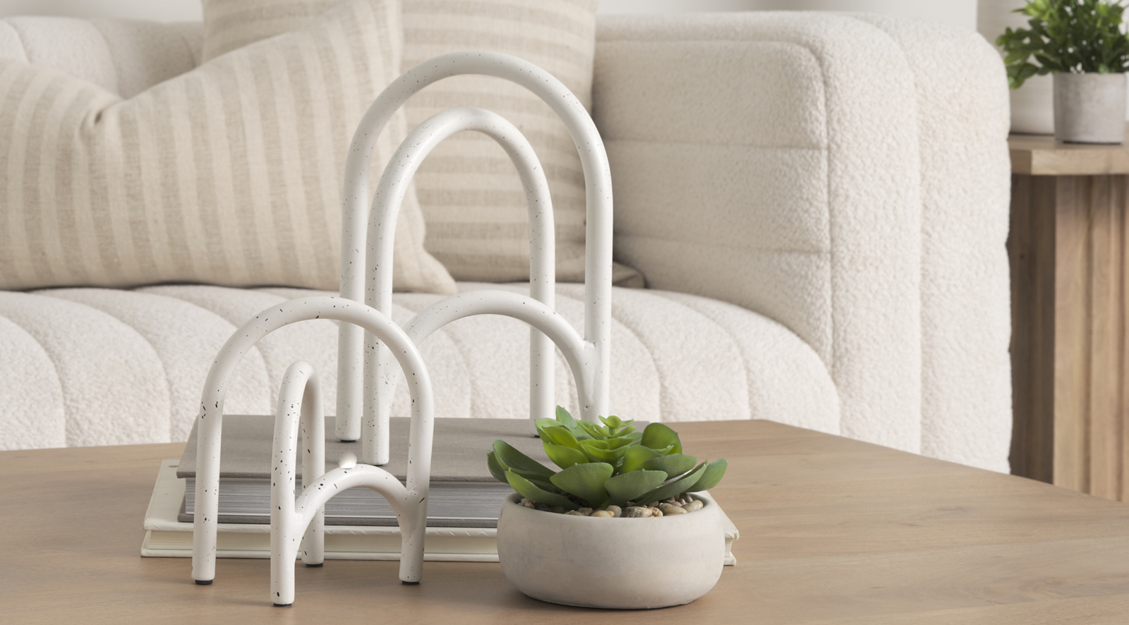 Springe Metal Arched Object White S/3 - Image 8