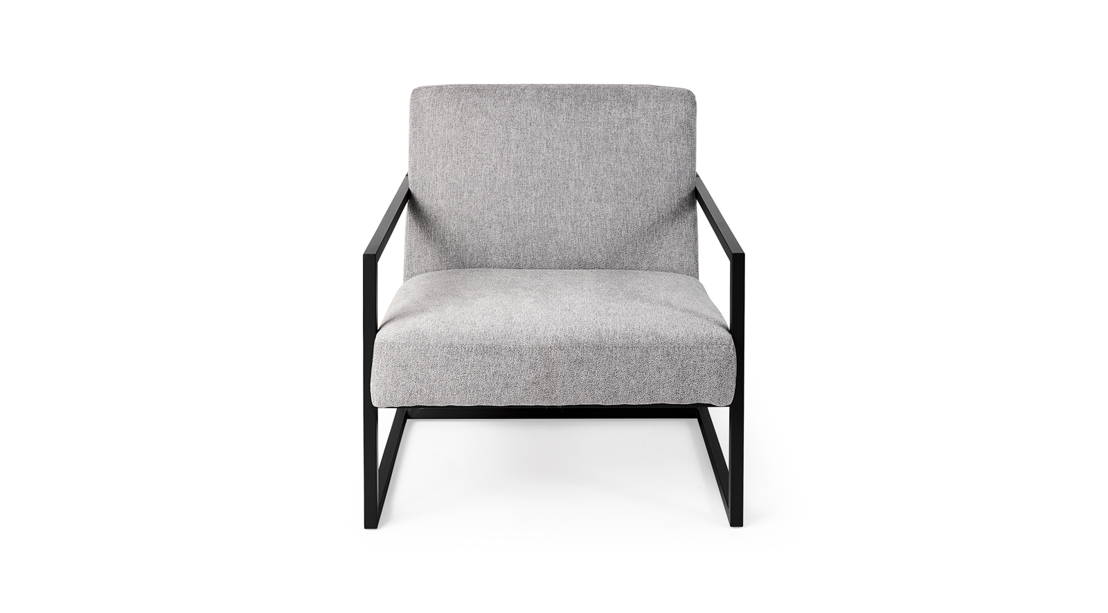 Armelle Gray Fabric Seat W/Black Metal Frame Accent Chair - Image 2