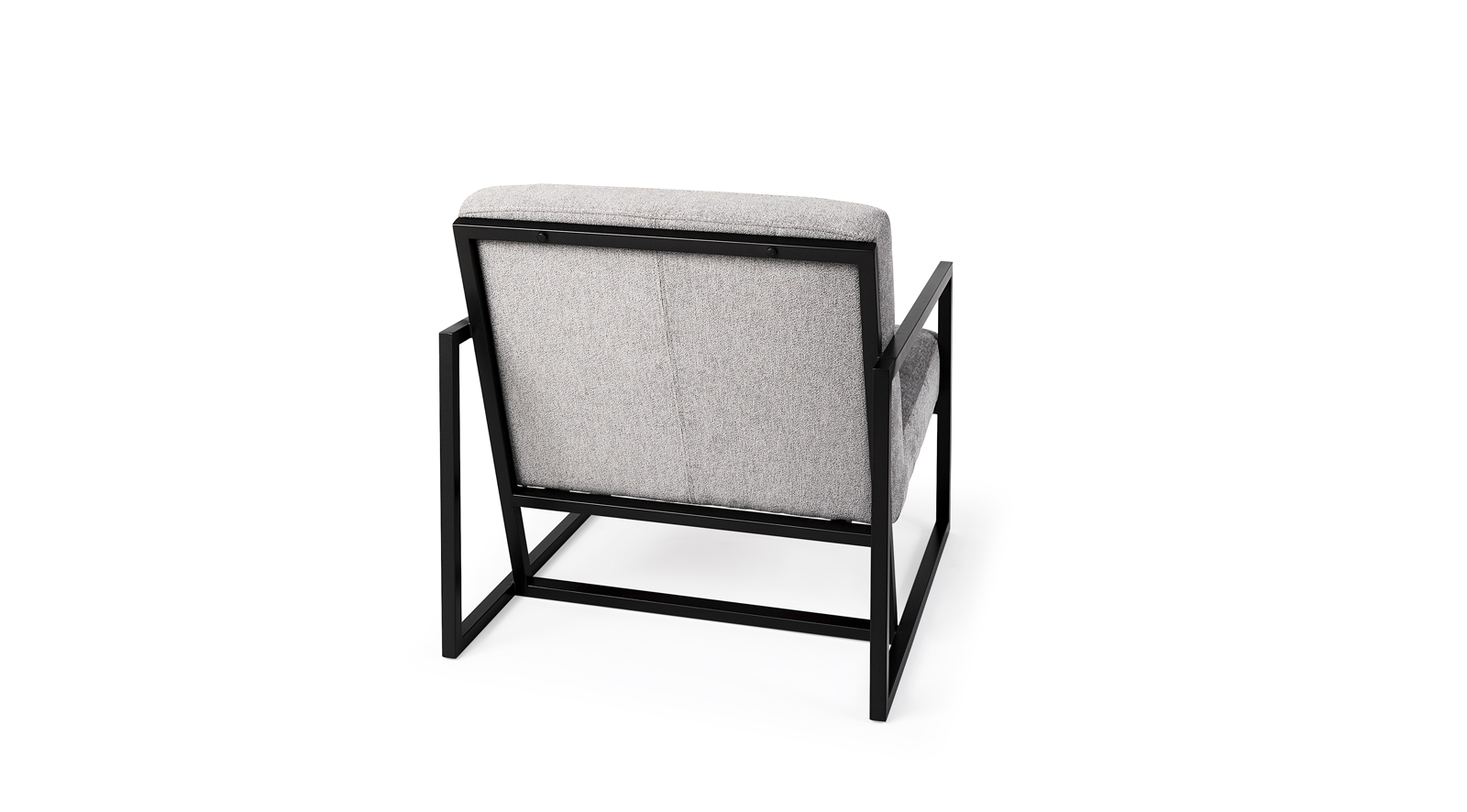 Armelle Gray Fabric Seat W/Black Metal Frame Accent Chair - Image 3