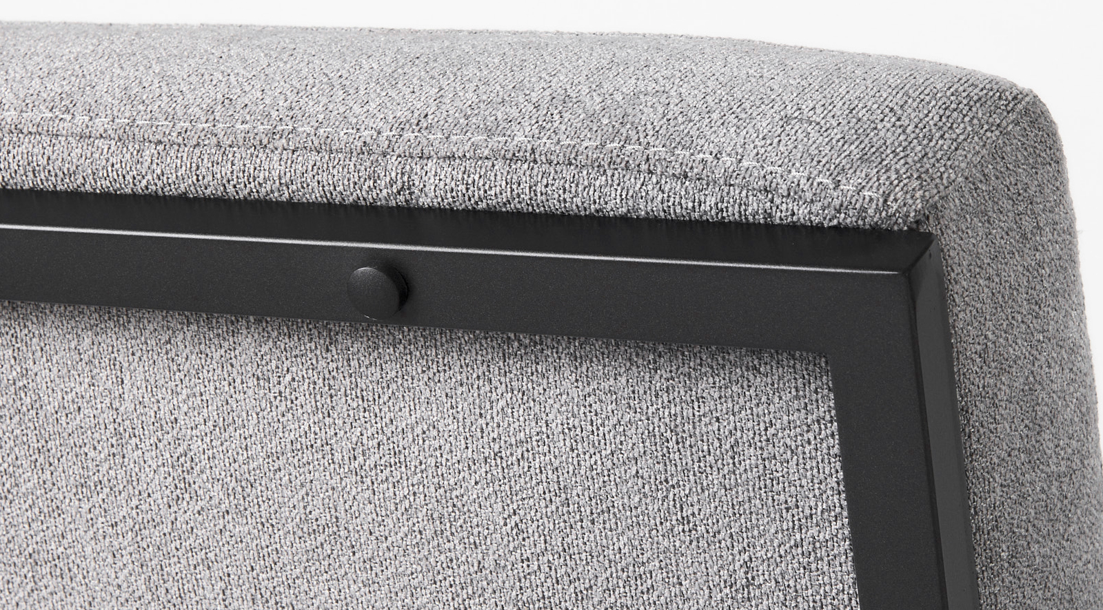 Armelle Gray Fabric Seat W/Black Metal Frame Accent Chair - Image 8
