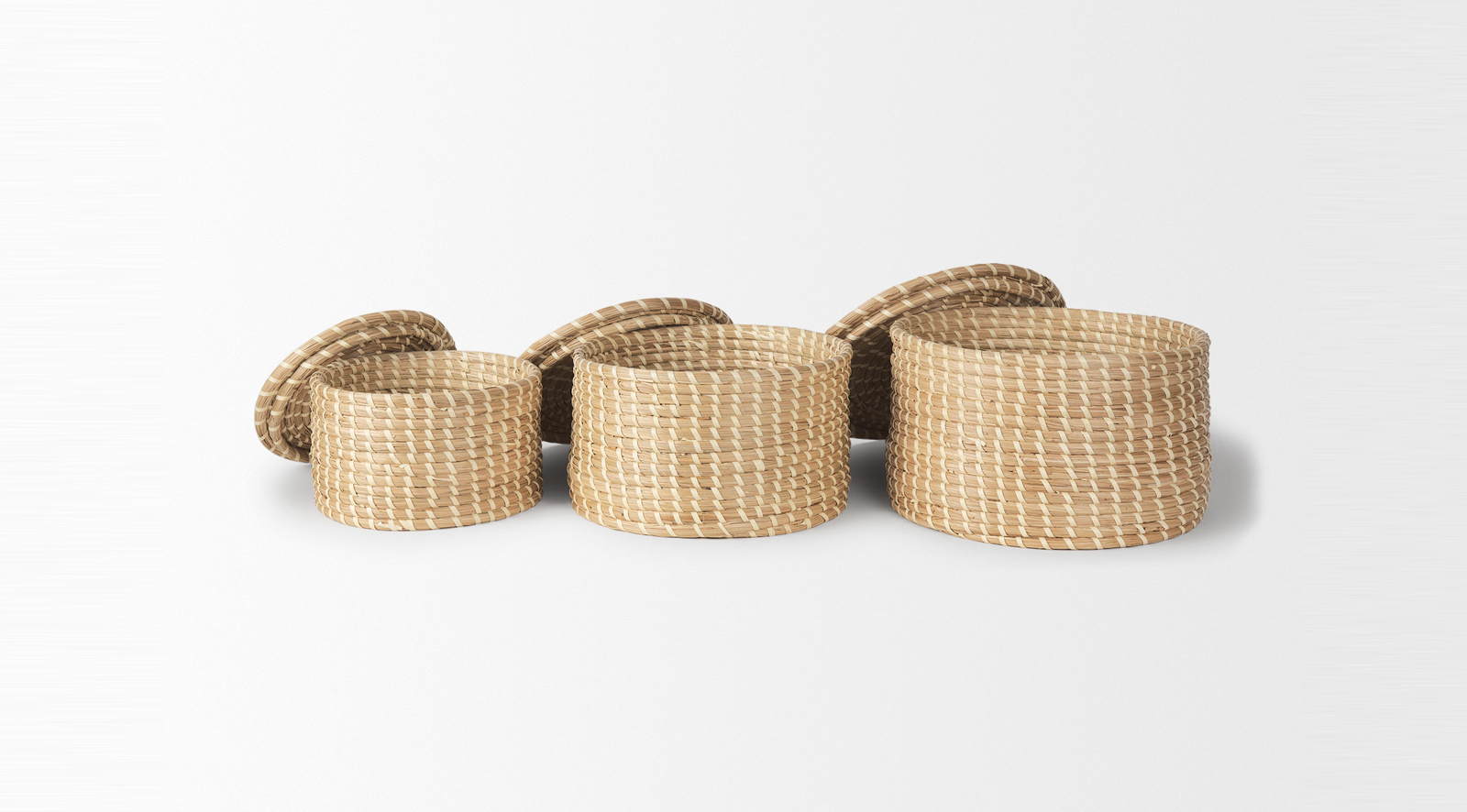 Kailini Seagrass & Plam Leaf Boxes S/4 - Image 4