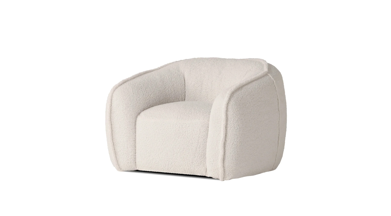 Duffy Swivel Chair Teddy Cream