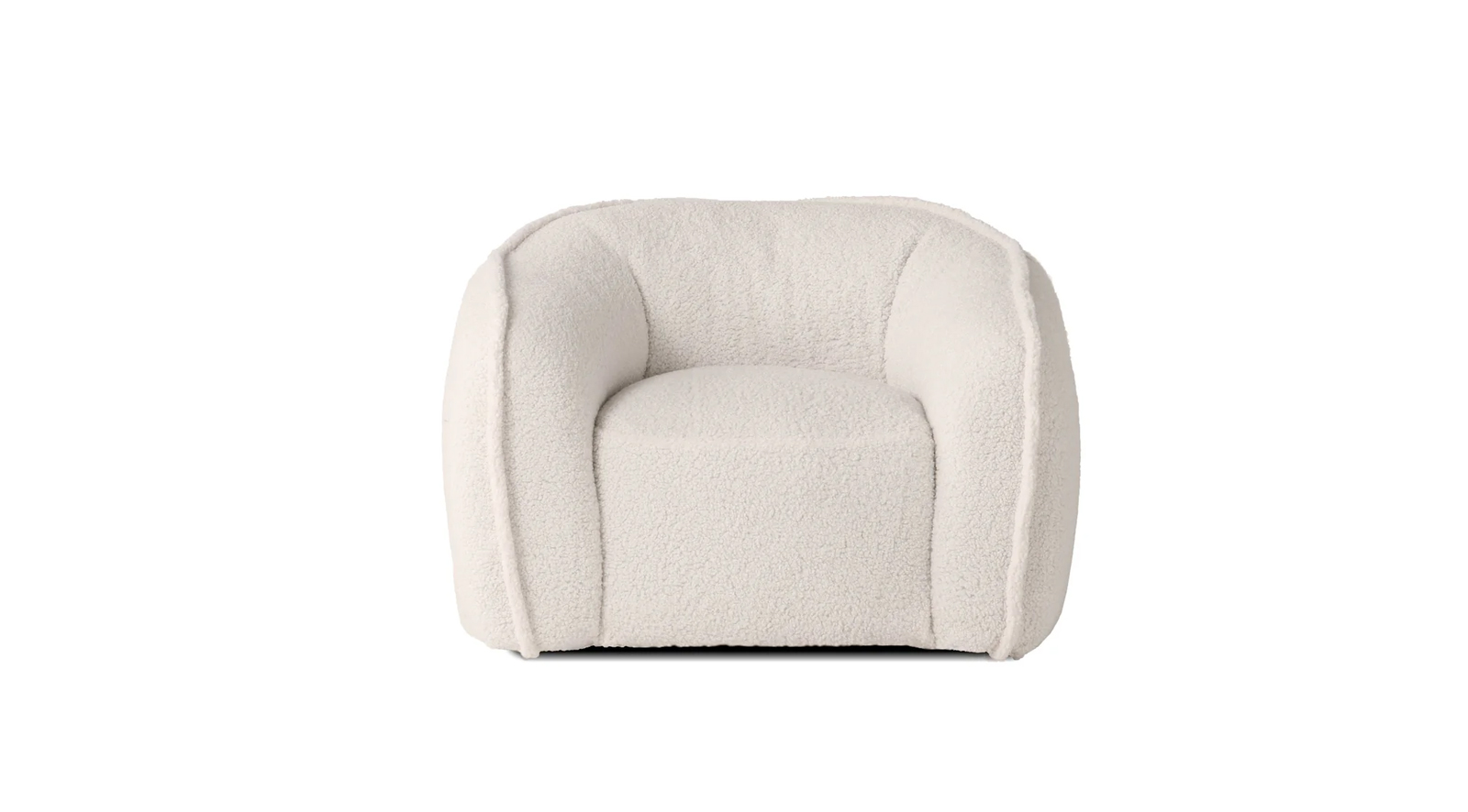 Duffy Swivel Chair Teddy Cream - Image 4