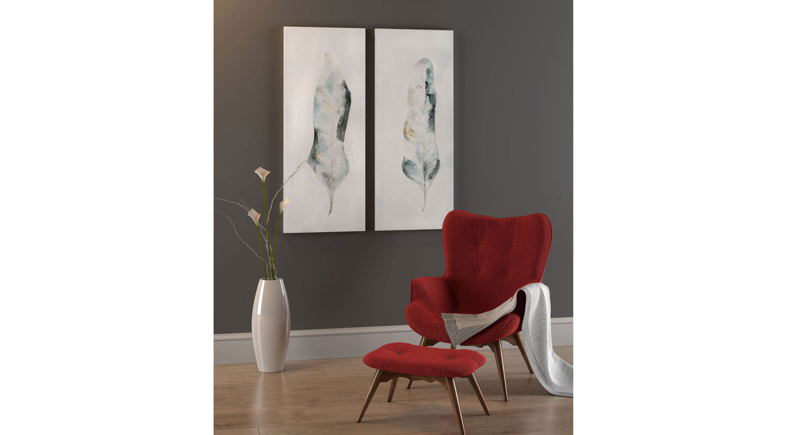Flutter Hand Painted Canvas, S2 - Image 4