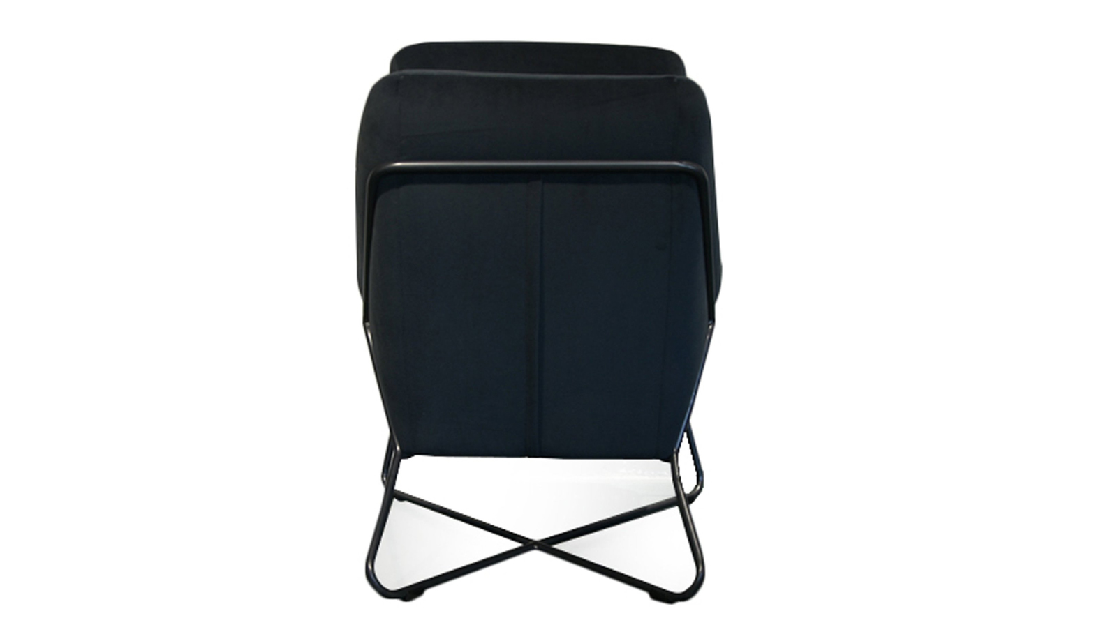 Romeo Lounge Chair - Dark Grey Velvet - Image 4