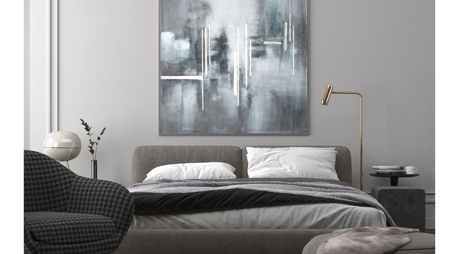 Sapphire Wash Hand Painted Canvas - Image 2